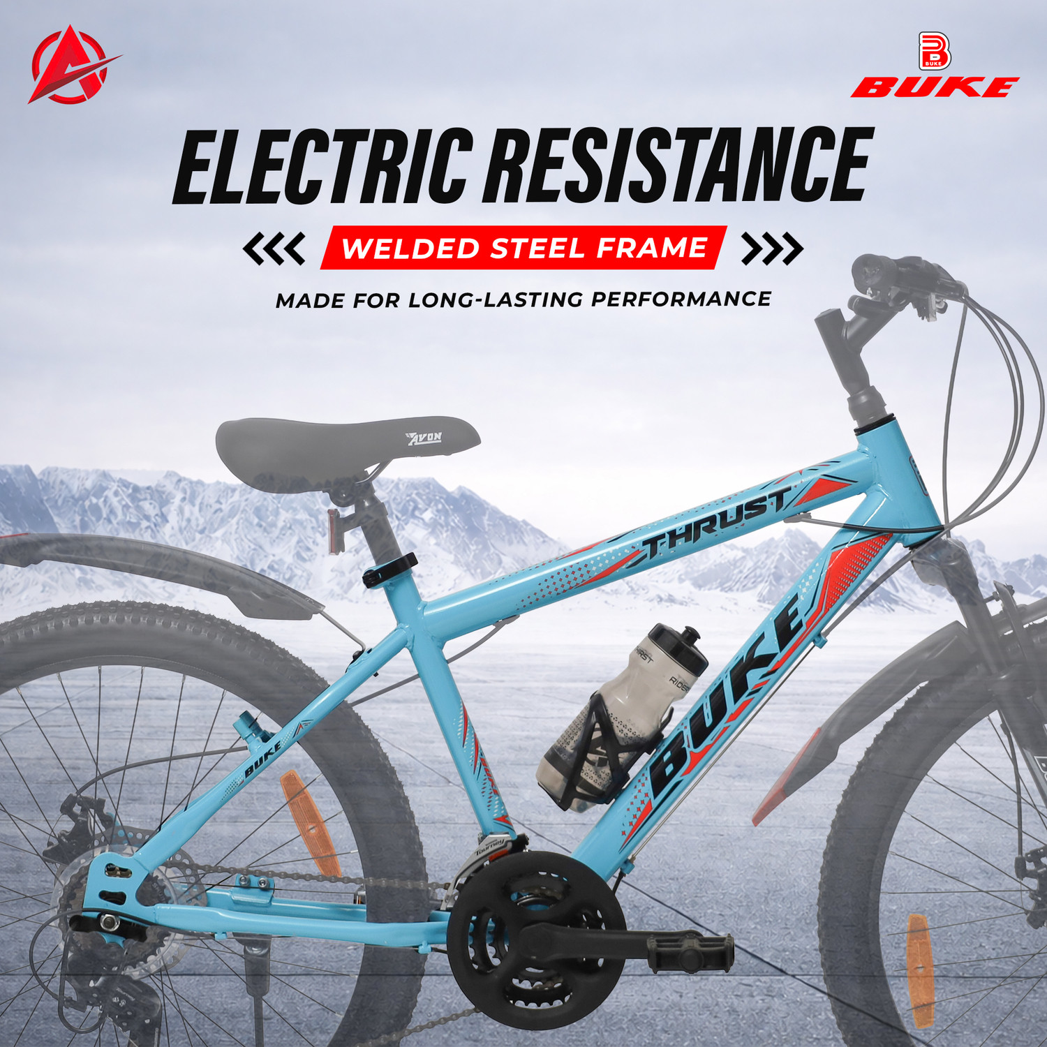 Image of AVON Thrust 24T Mountain Cycle, Dual Disc Brake, Front Suspension For Men 24 T (inch) Mountain Cycle