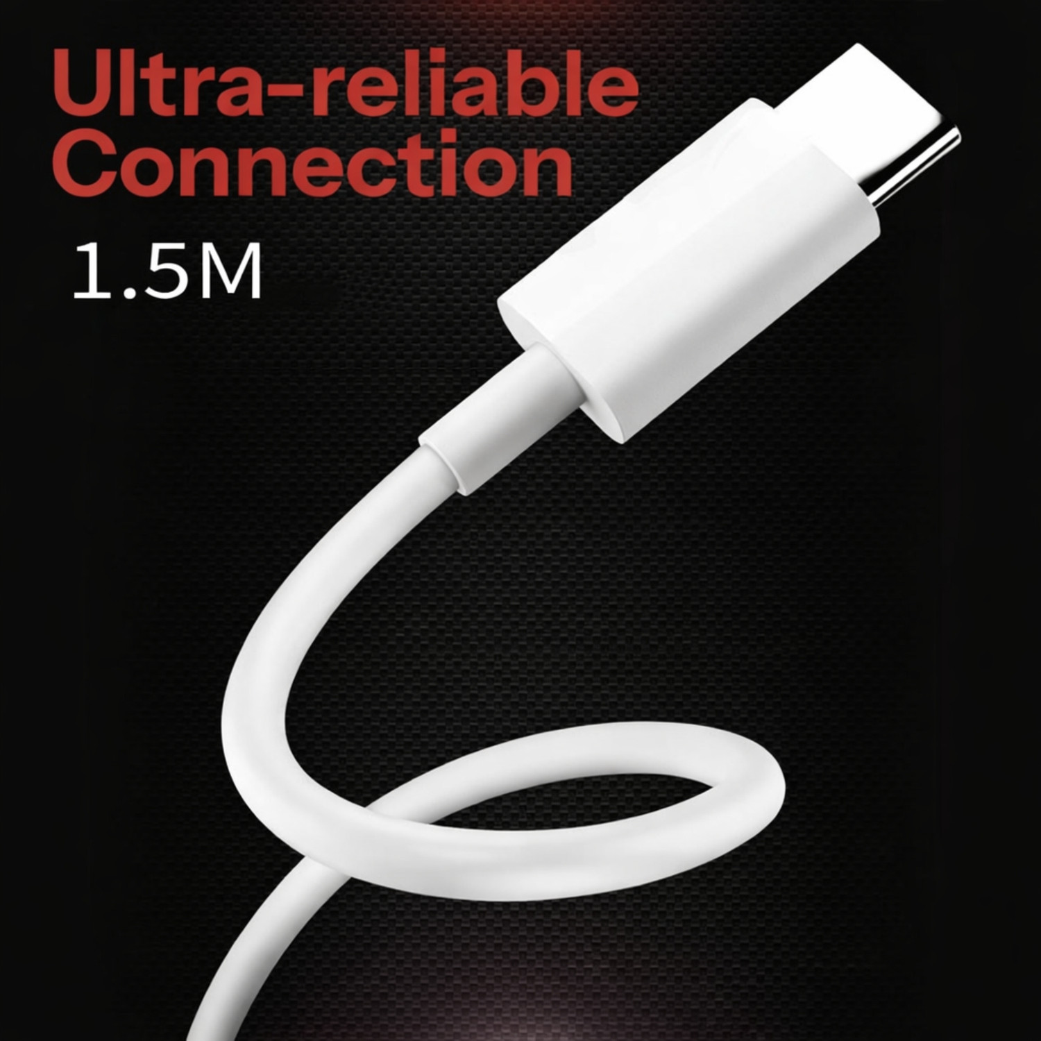 Image of MegVolt USB Type C Cable 4 A 1.5 m TPE 45W Type C Fast Charging Cable 1.5 Meter High Speed Data