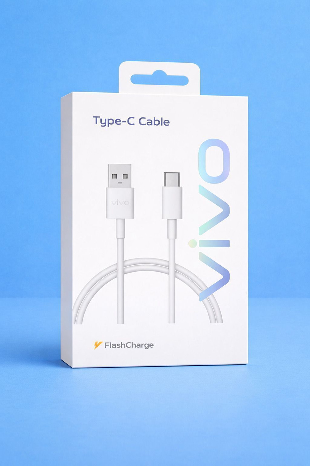 Image of vivo USB Type C Cable 4 A 1 m Copper 44W / 80W FlashCharge USB Type-C Data Cable | Fast Charging & High-Speed Data Transfer | Durable & Reliable