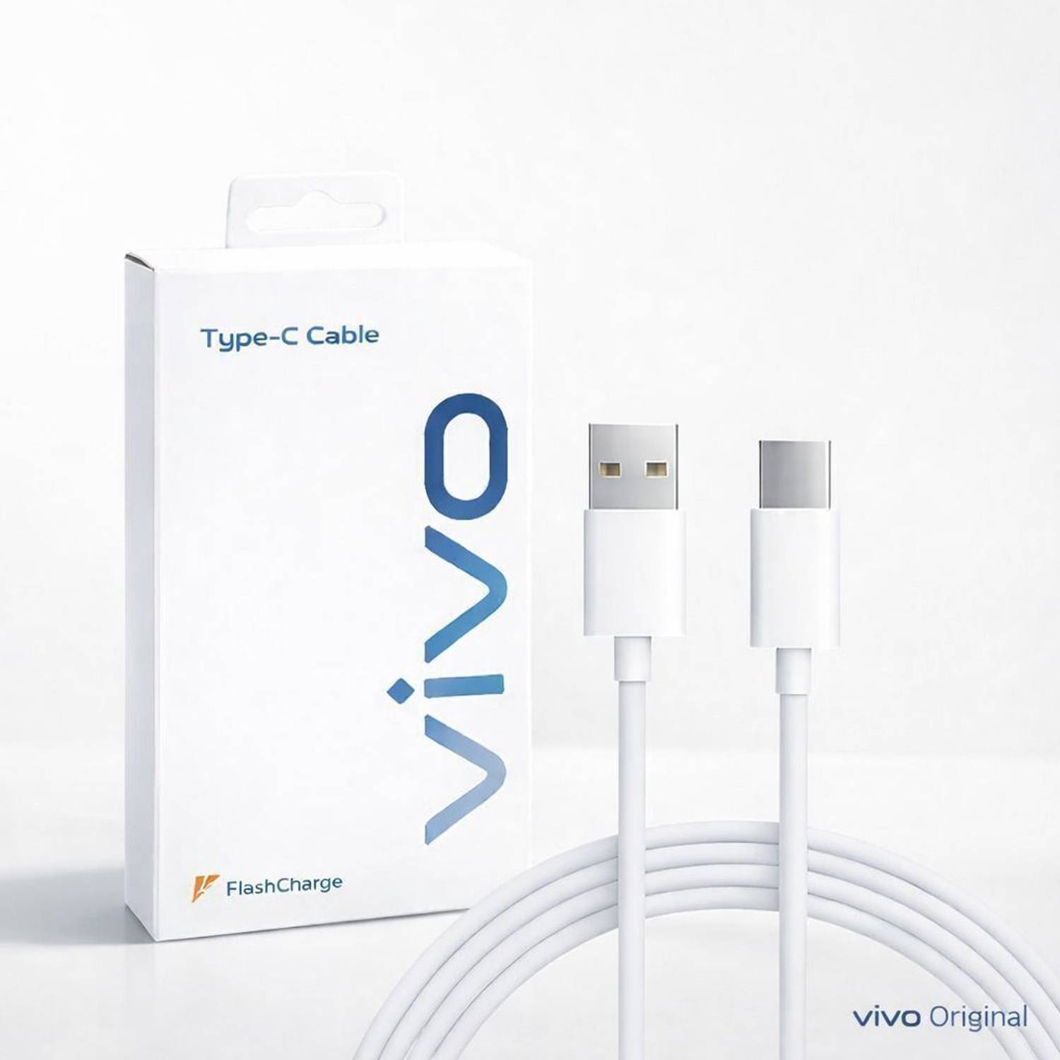 vivo Type C 3 A 0.97 m Copper Original USB-A to Type-C Charging Cable