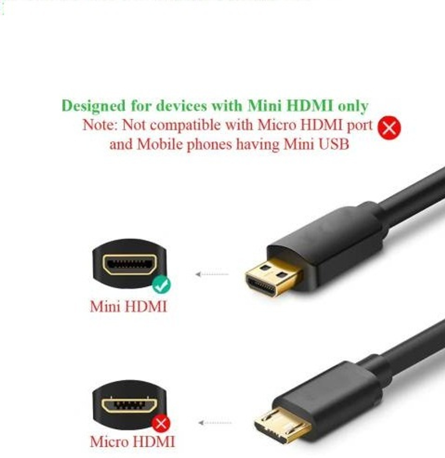 Image of Stela HDMI Cable 1.5 m HDMI Cable 1.5 m Mini HDMI Cable