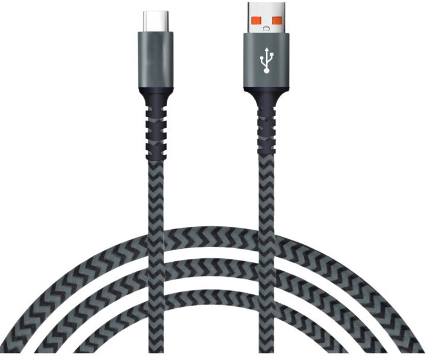 Aliens Type C 5 A 1.2 m Aluminum Foil 65Watt DASH/SuperVOOC/WARP Charging Cable, Type C to Type A USB 480Mbps Data Sync, 5 Cores, Nylon Braiding