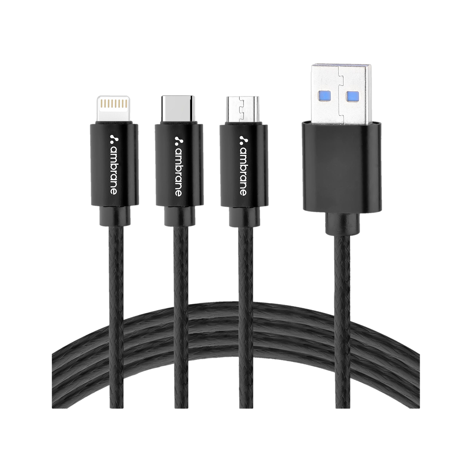 Ambrane 3-in-1 Cable 2.1 A 1.25 m Trio-11