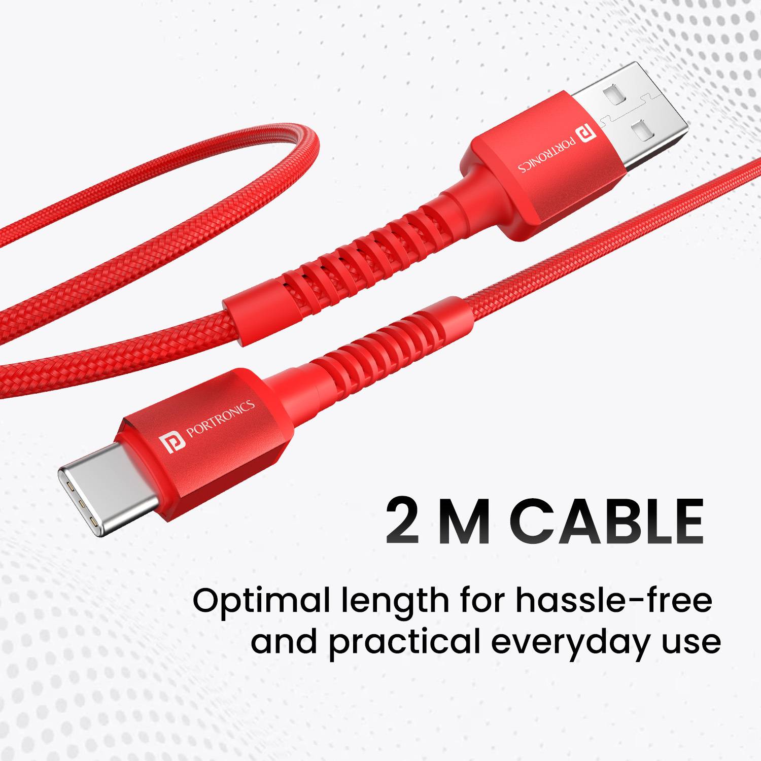Portronics USB Type C Cable 6A 2m - Image 5