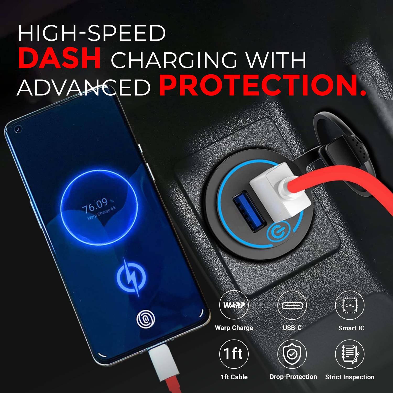 MAK USB Type C Cable 8 A 1 m Copper 80W Supervooc - Image 2