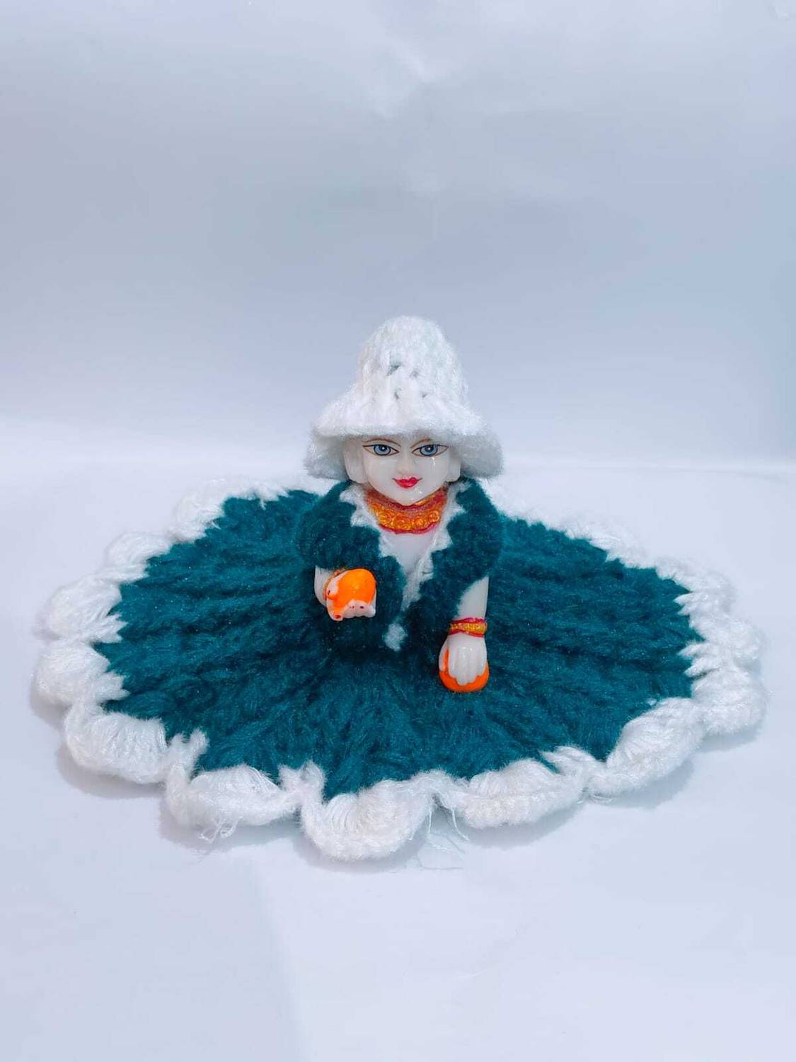 Iblay laddu gopal winter dress 2 size/laddu gopal sweater/kanha ji woolen dress Dress