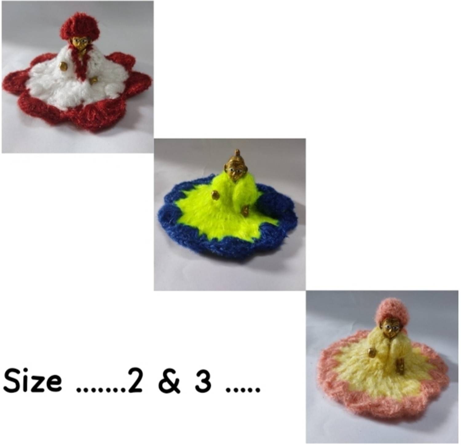 Anyfashion Laddu Gopal Winter Dress Size 3 Woolen Clothes Khana ji Krishna Deity Poshak Dress