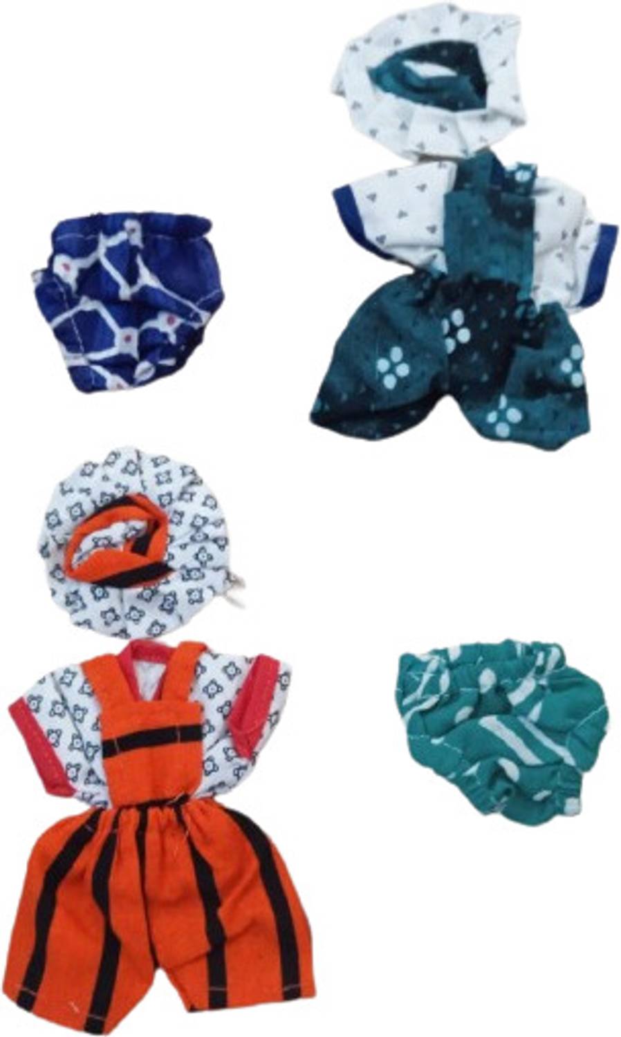Kanha combo of 4 laddu gopal ji cotton bib suit/neppy(size 0to1)(any random) Dress
