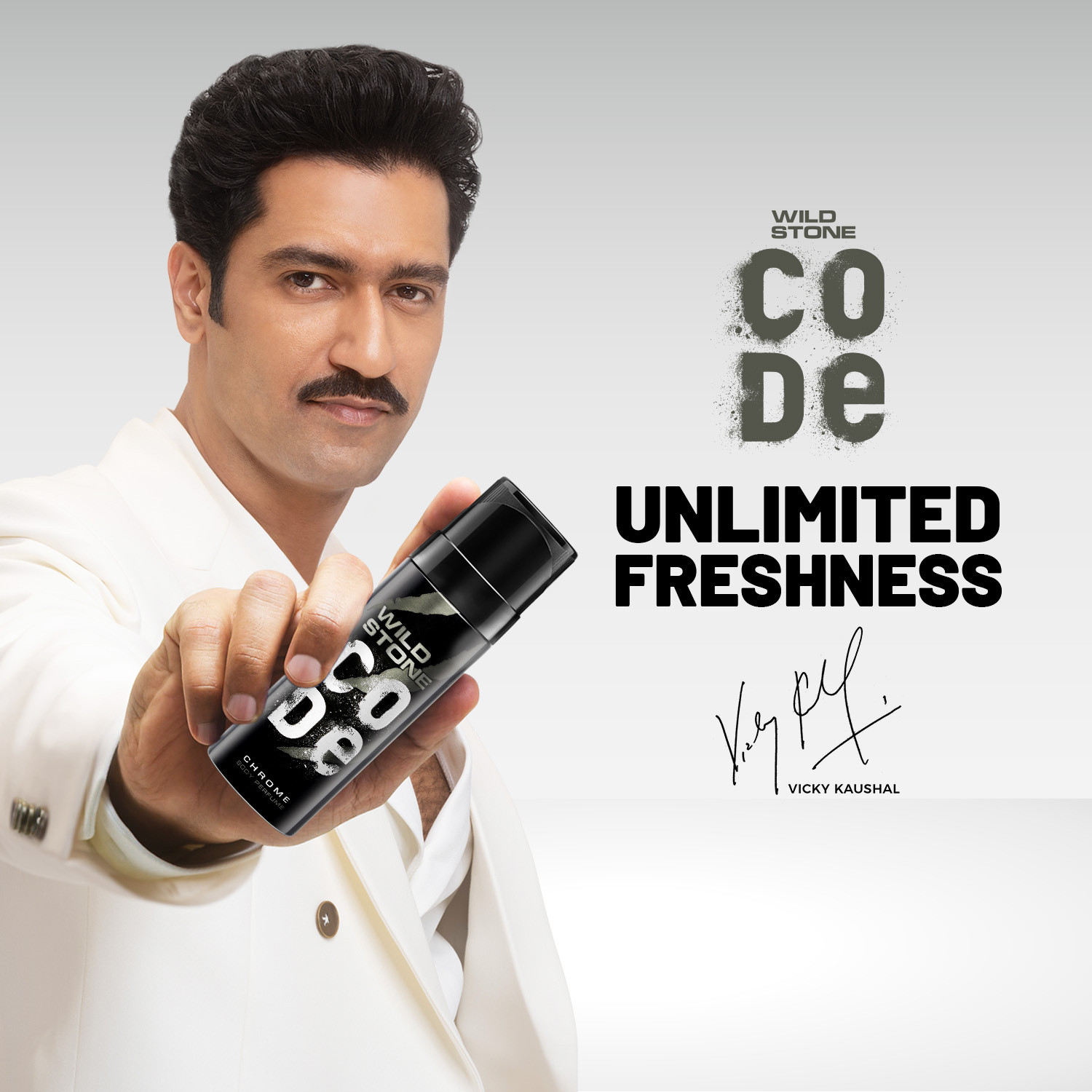 Image of Wild Stone CODE CODE Chrome, Steel & Titanium Body Perfume (150 ml each) Deodorant Spray - For Men