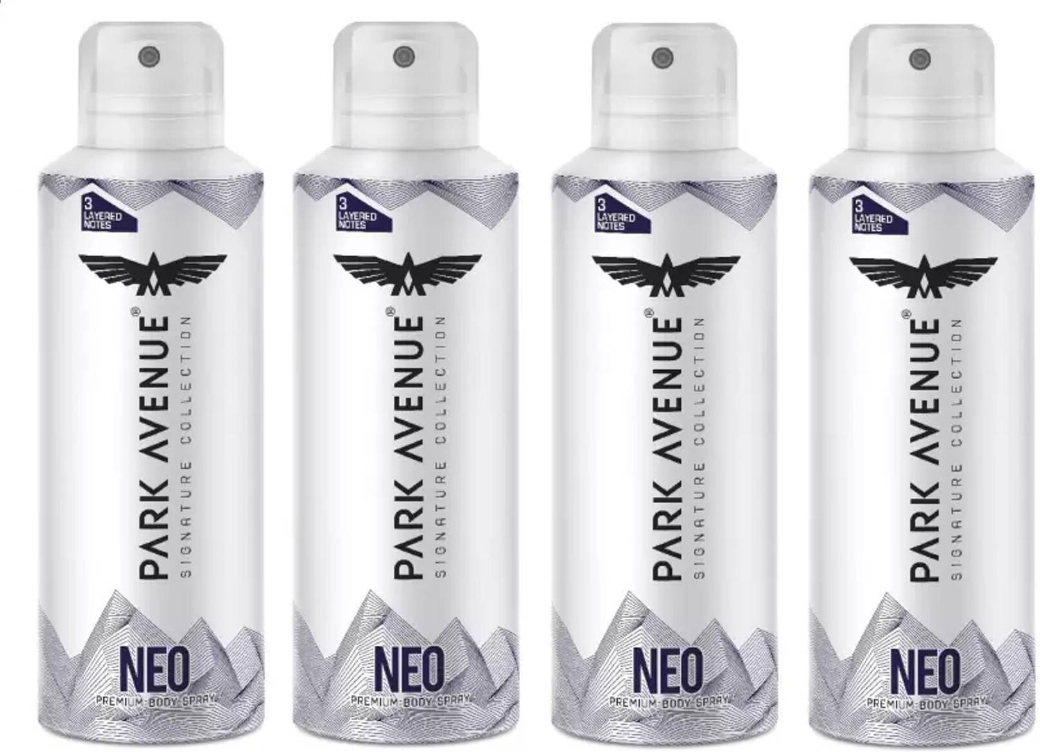 PARK AVENUE Neo Deodorant Spray For Men 150 Ml Pack Of 4 w2w Deod