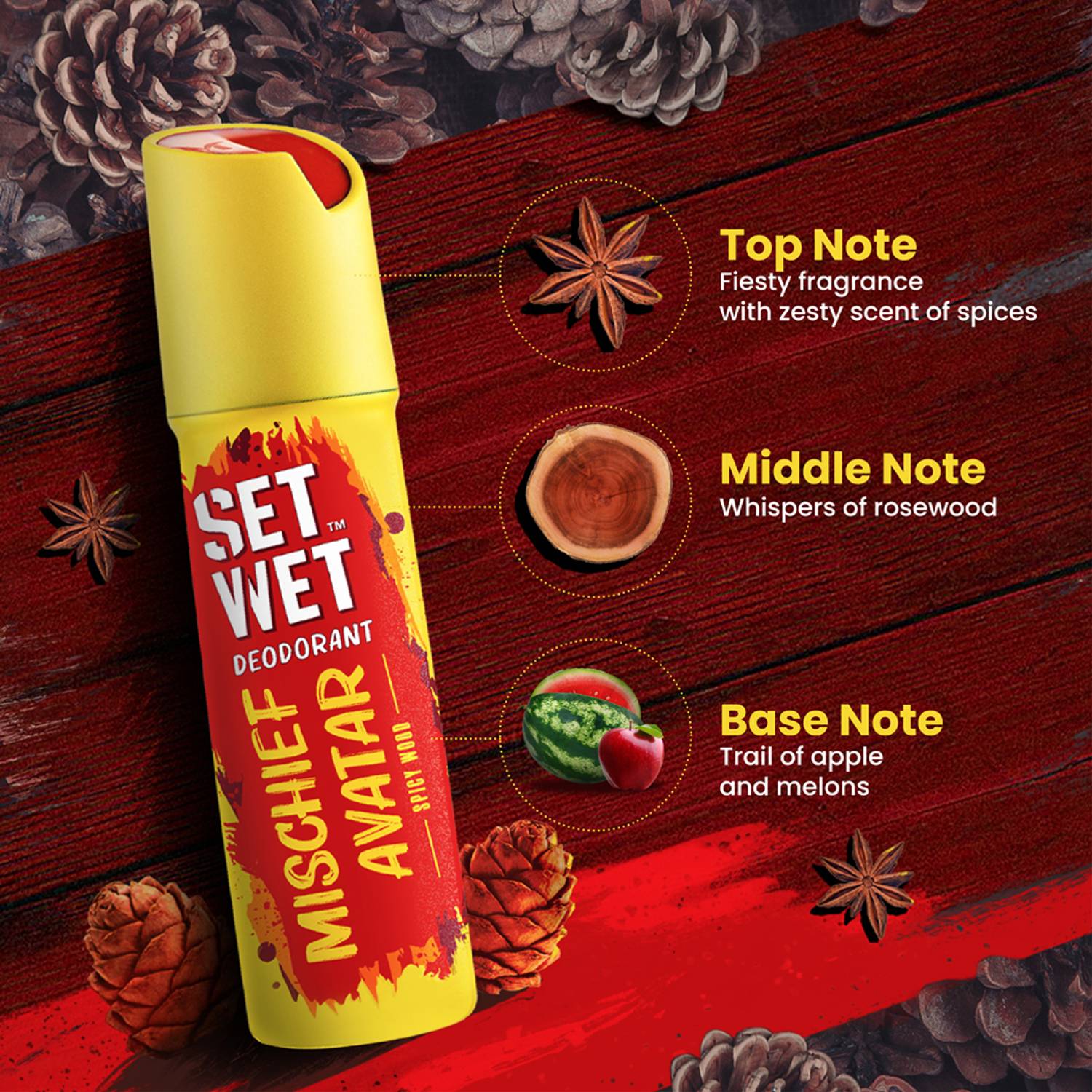 SET WET Cool, Charm and Mischief Avatar Deodorant Spray - For M... more
