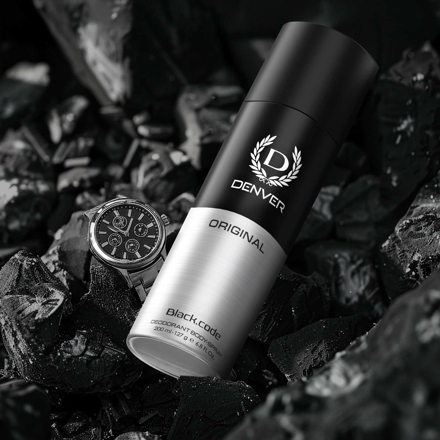 Image of DENVER Original Black Code Deodorant Body Spray - For Men