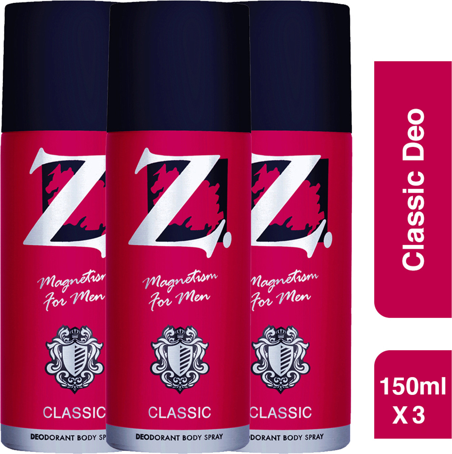 Image of Z - Magnetism for Men Classic Deo, Woody, Musky Fragrance Deodorant, Prevents Odor Deodorant Spray - For Men
