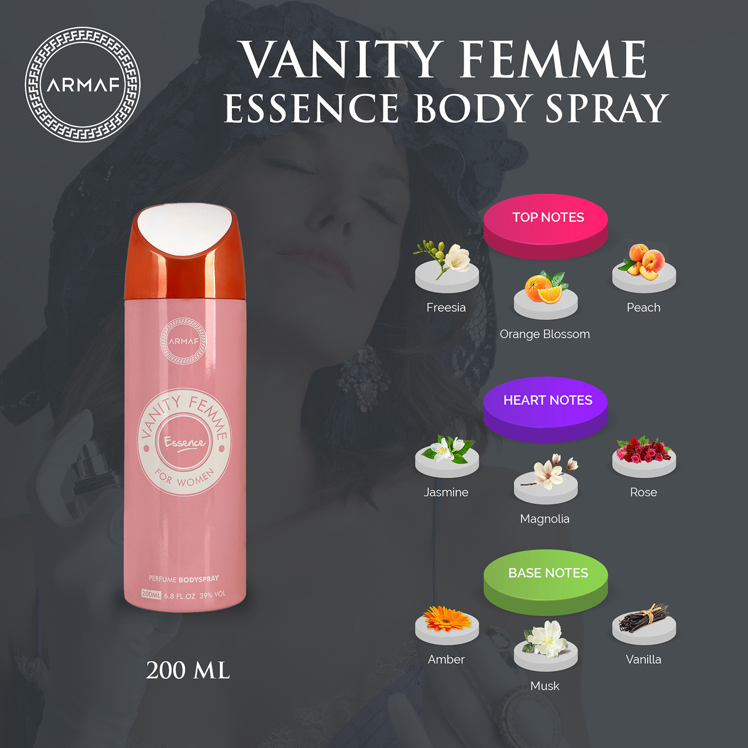 Image of ARMAF Vanity Femme Essence Deodorant Spray - For Women