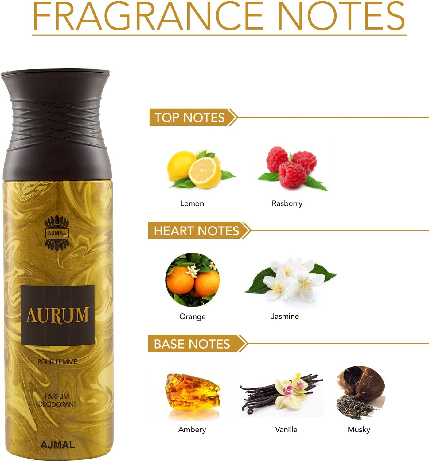 Image of Ajmal Blu, Aurum, Wisal & Wisal Dhahab Each Deodorant Spray - For Men & Women