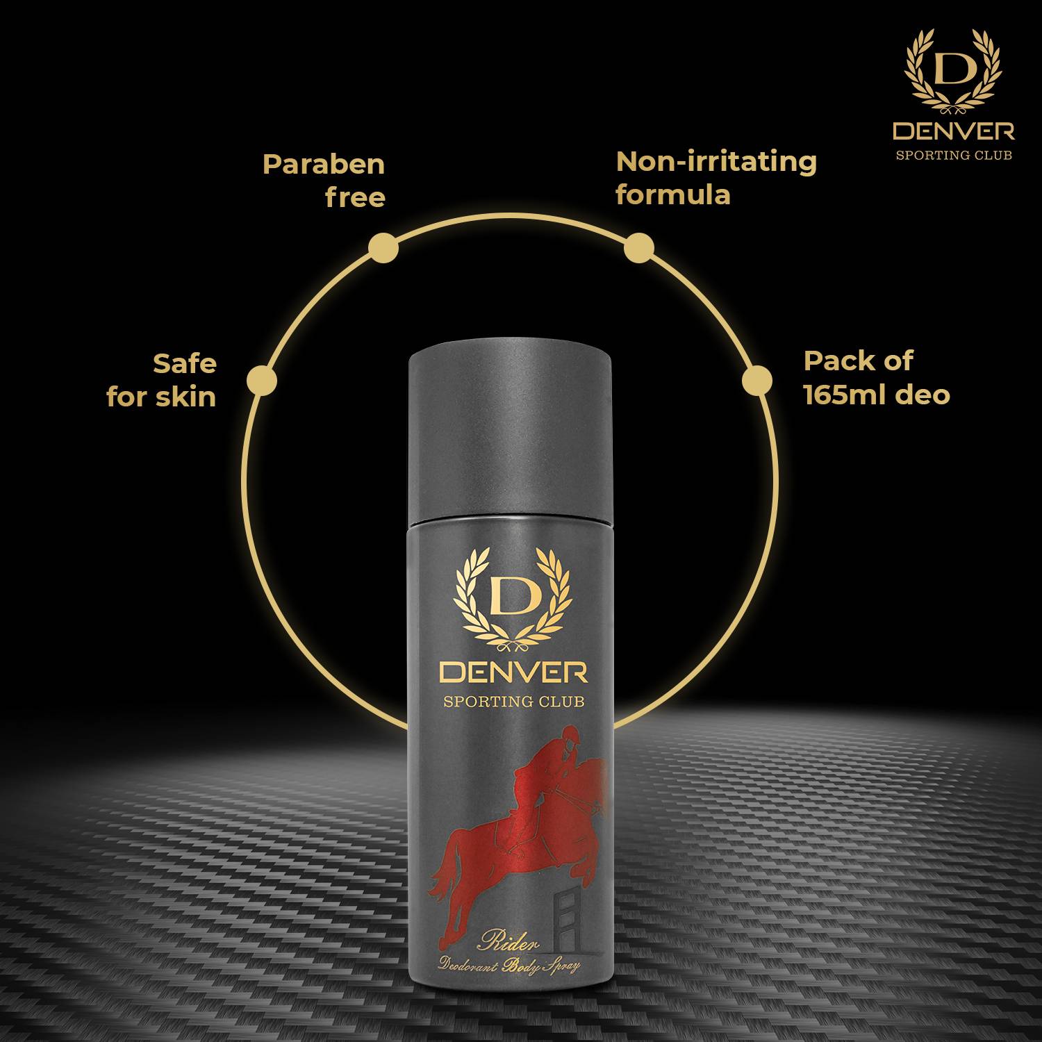 DENVER Sporting Club Rider Deodorant Spray - For Men - Image 3