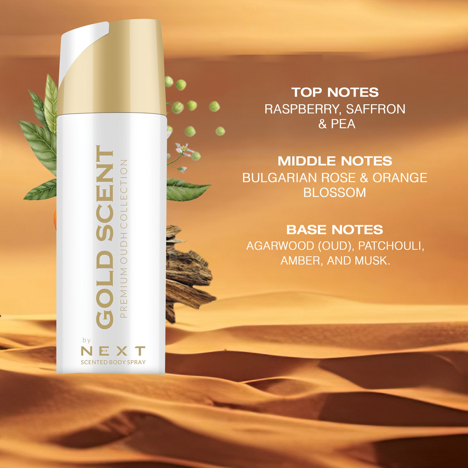Image of NEXT GOLD OUDH DEO PACK OF 2 Deodorant Spray - For Men & Women