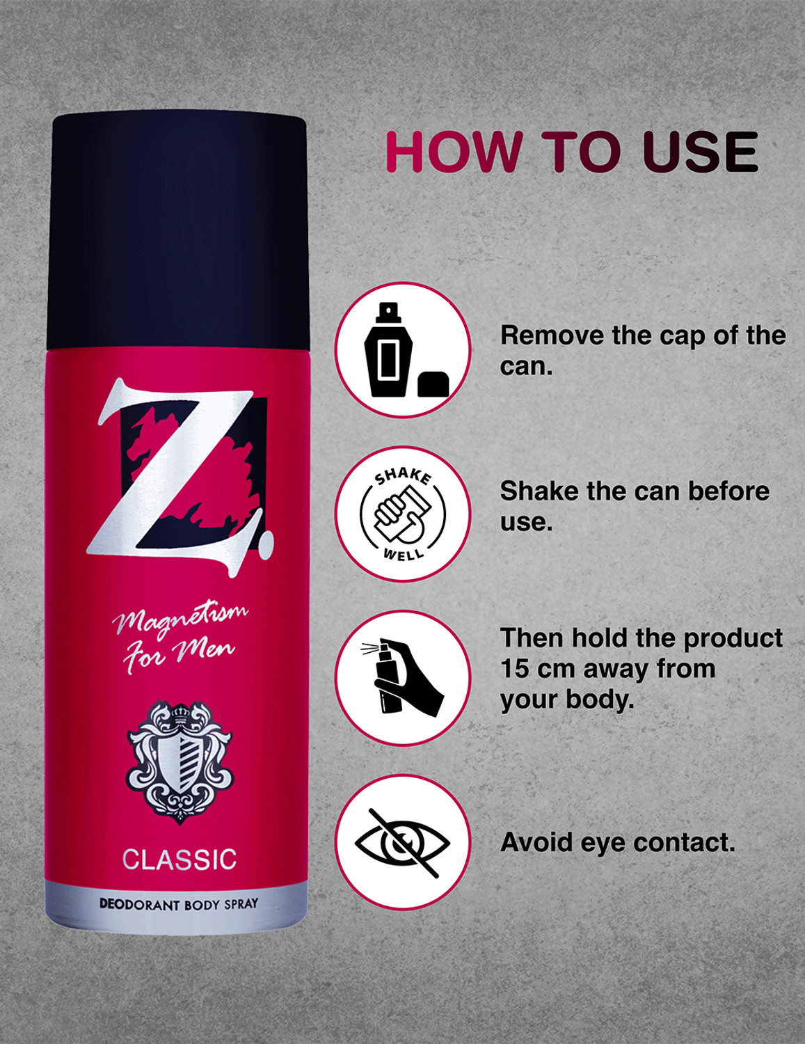 Image of Z - Magnetism for Men Classic Deo, 175 ml, Pack of 3 (Get 125 g Soap) Deodorant Spray - For Men