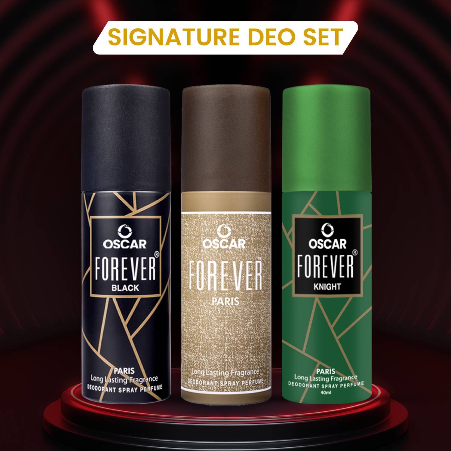 OSCAR Forever Paris Black & Night Deodorant Spray 40ml - Image 2