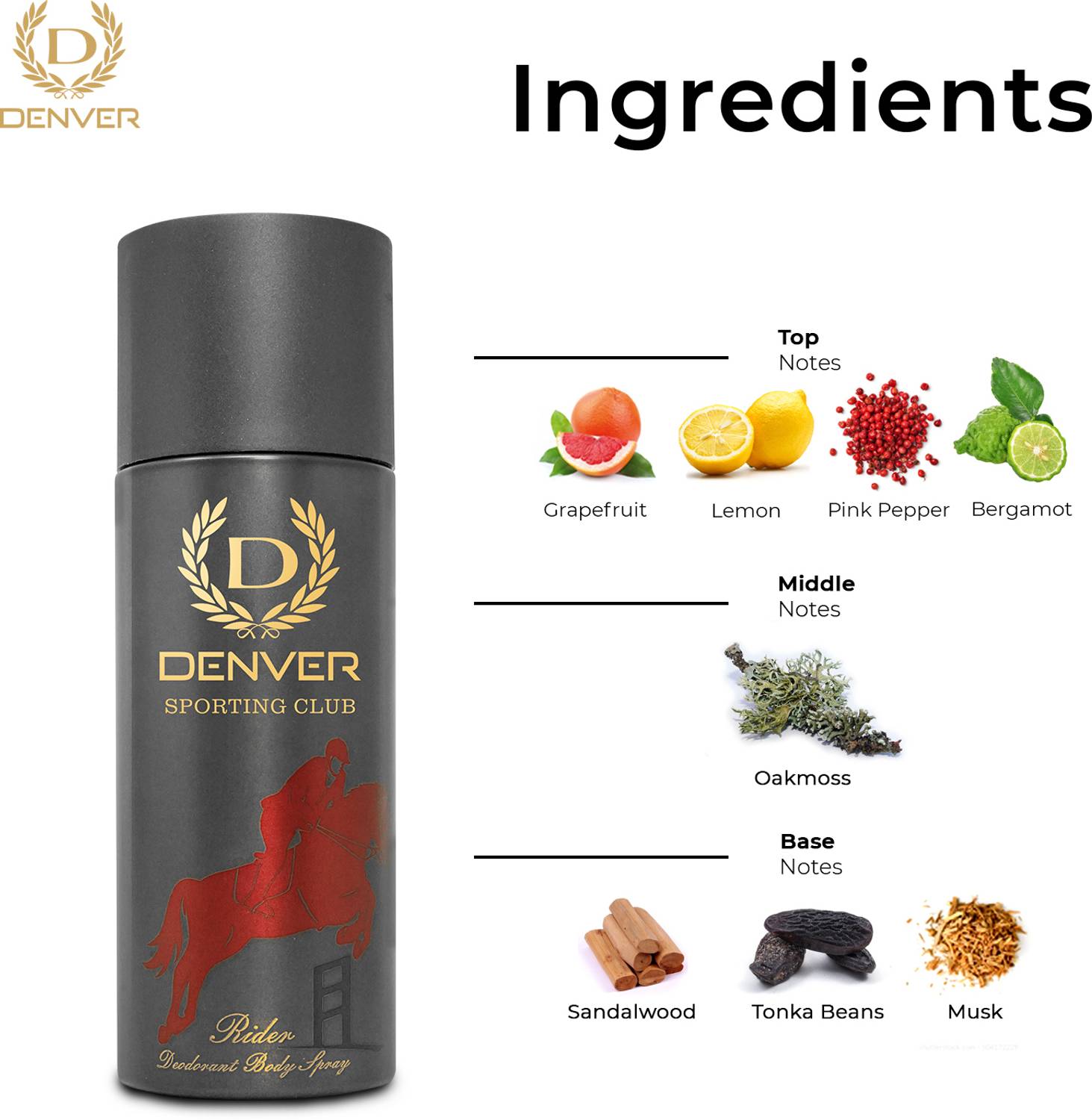 DENVER Sporting Club Rider Deodorant Spray - For Men - Image 4