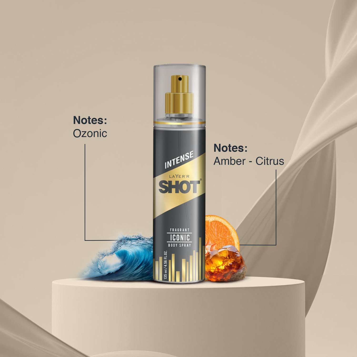 Image of LAYER'R SHOT GOLD ICONIC 135ml Body Spray - For Men
