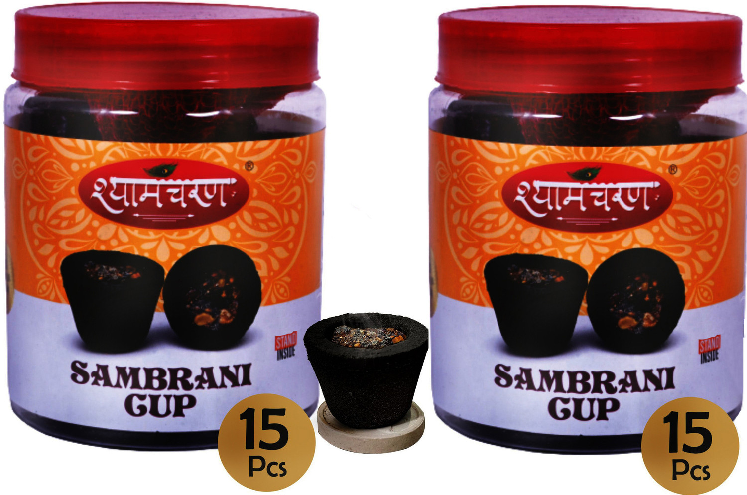 Image of shyamcharan Pure Guggal Loban Sambrani Dhoop Cups Pack(15 Pcs) with guggal fragrance Combo Frankincense, Guggul Dhoop