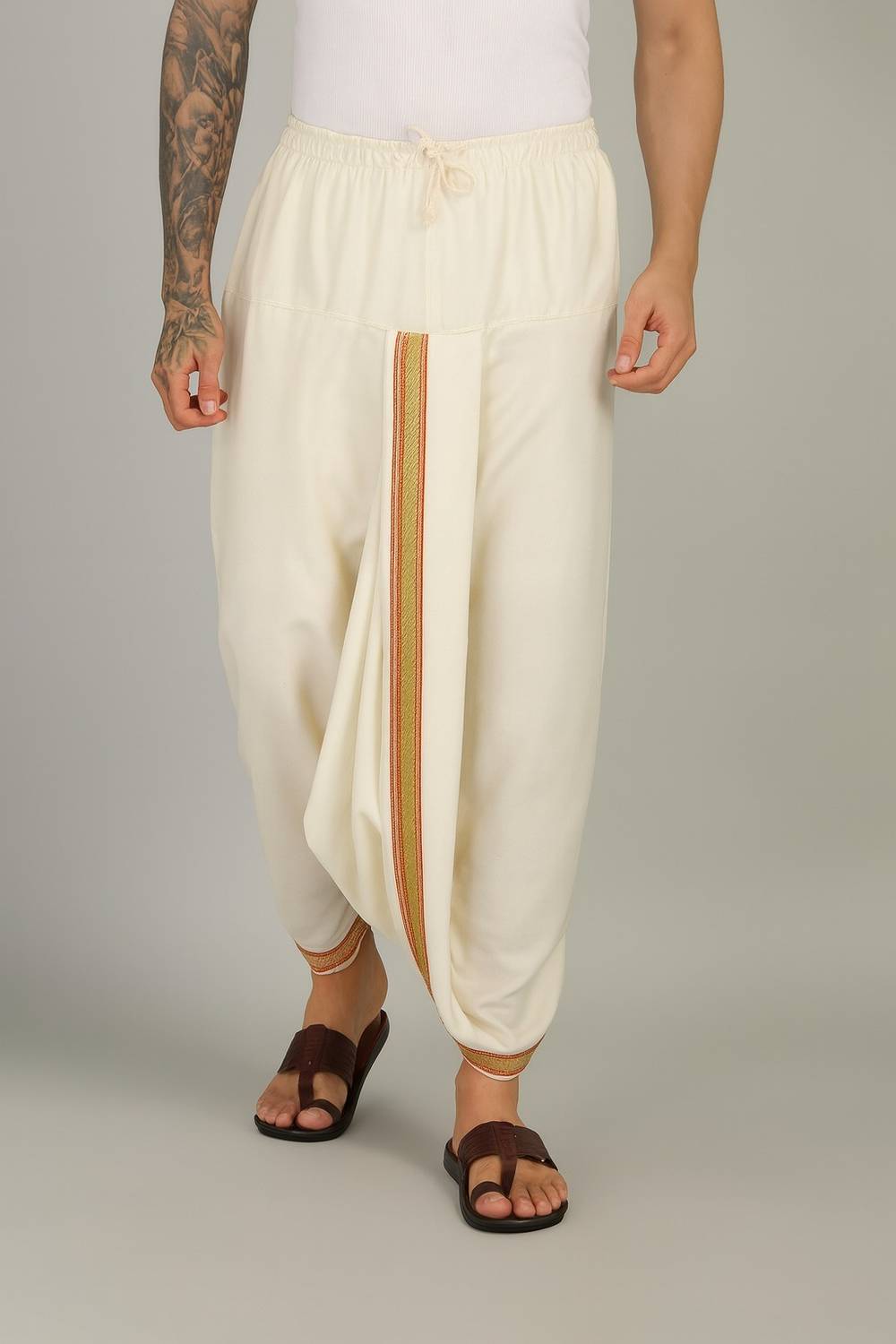 Shyam Handloom Ready to Wear T-Dhoti for Men - Image 1