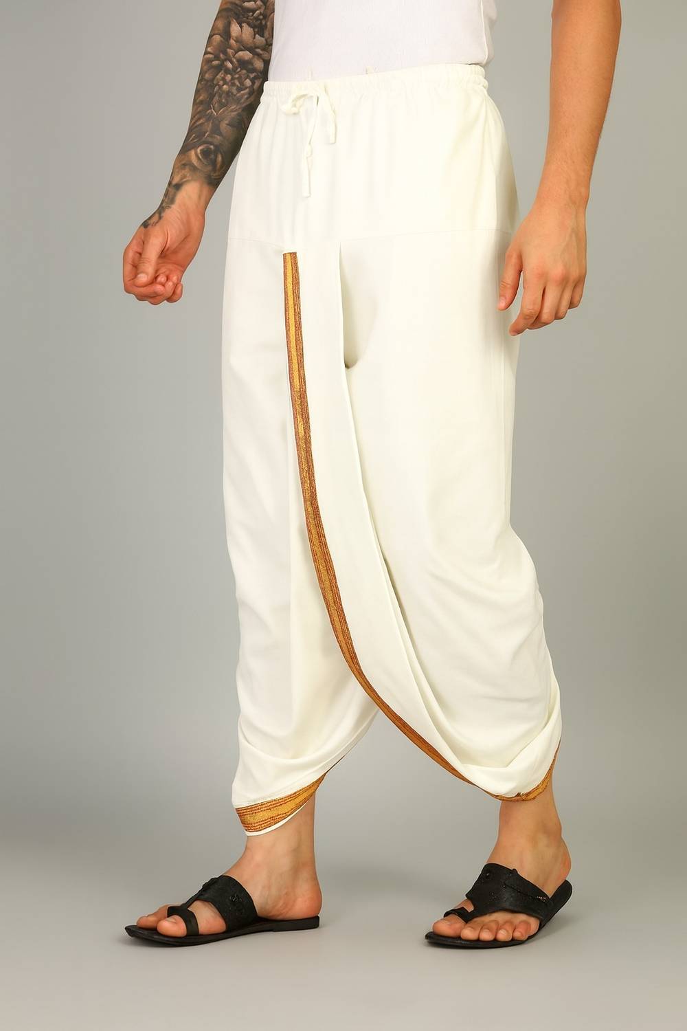 Shyam Handloom Ready to Wear T-Dhoti for Men - Image 4