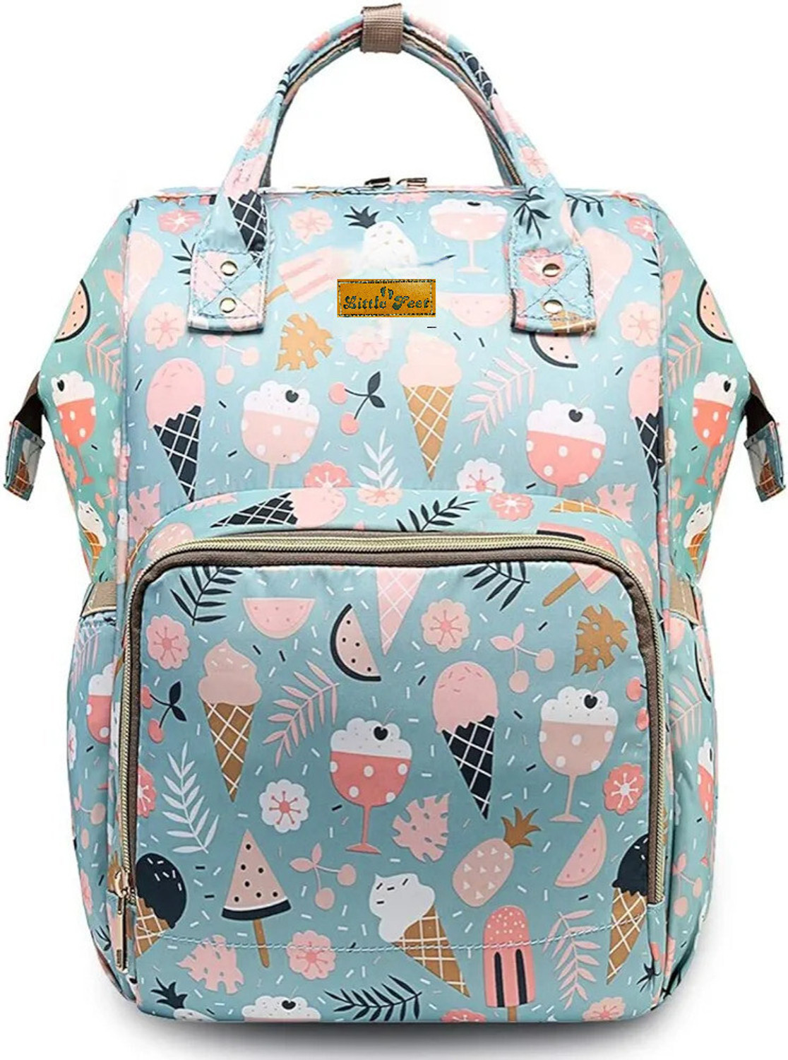 Image of Little Feet Premium Baby Diaper Bag for Mother Diaper Bag Baby Diaper Bag
