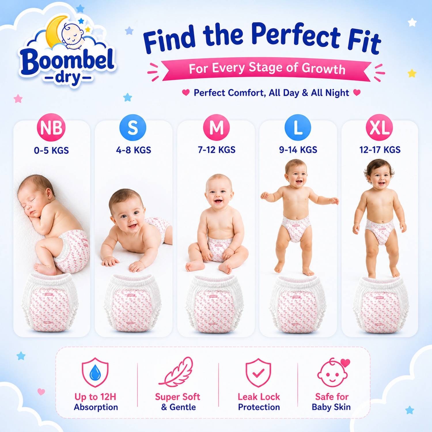 BOOMBEL DRY Baby Diaper Pants XL Size - Image 5
