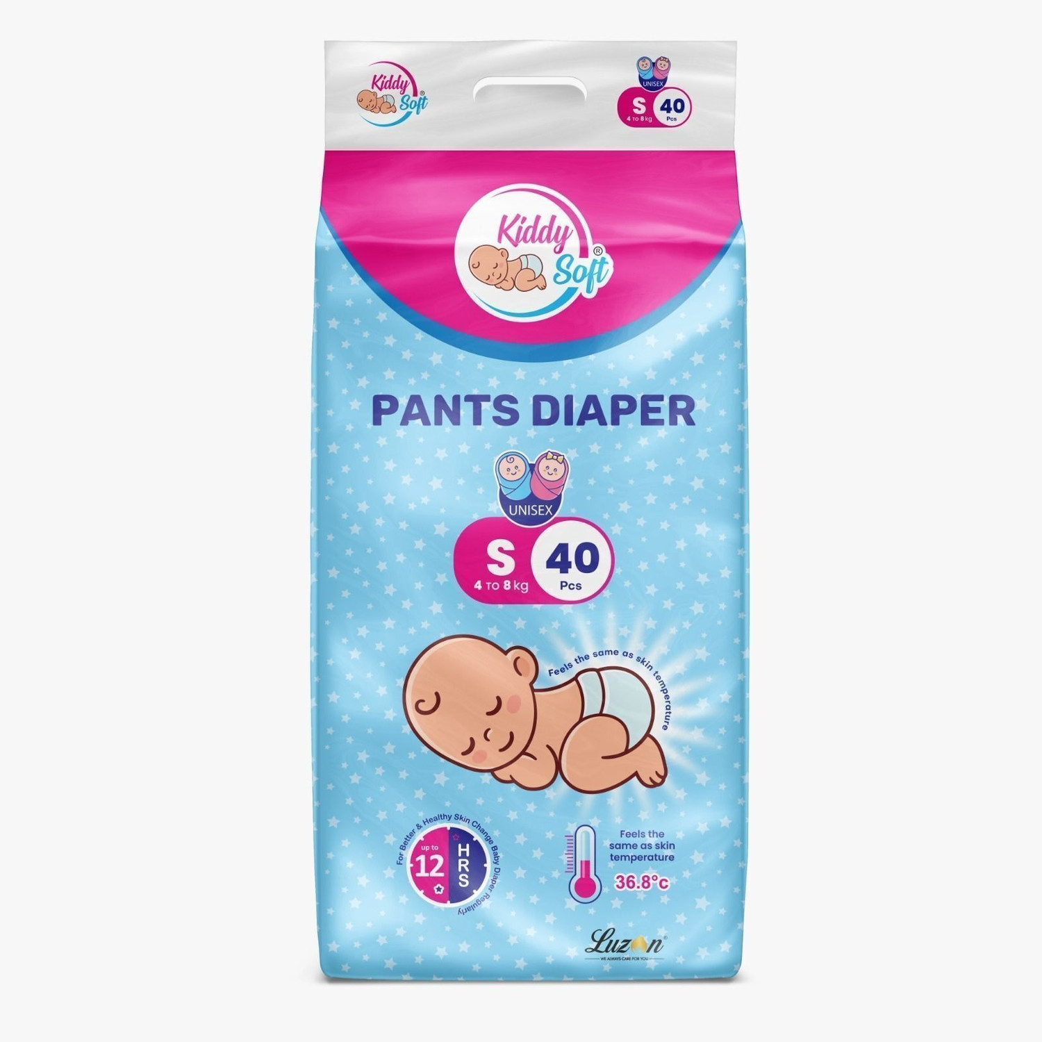 Image of KiddySoft Baby Diaper Pant Style| 5 Layer All Night Leakage Protection & Quick Absorbency - S