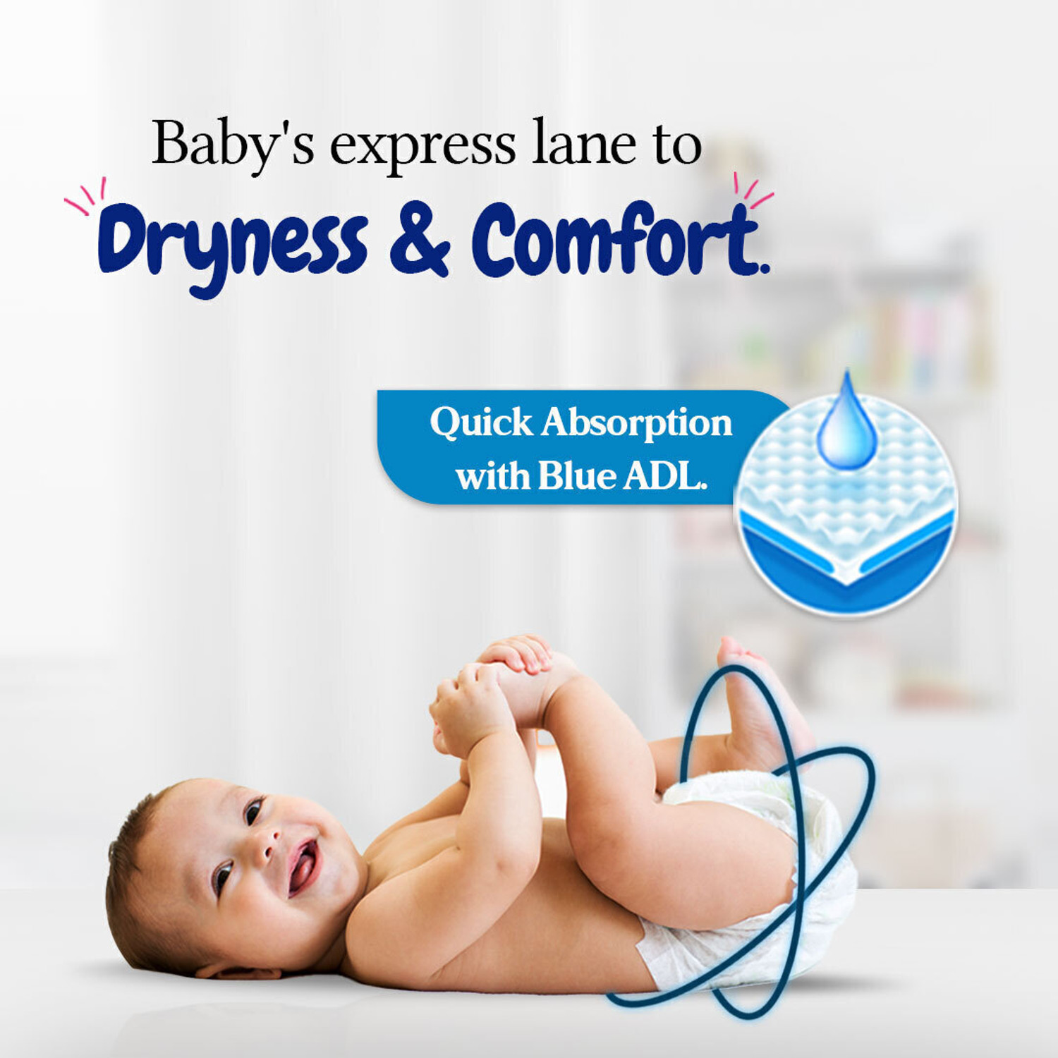 Image of TODDLES Comfy Baby Diaper Pants 4-8 kg Combo of 2 with Quick Absorption Technology Pant Diapers - S