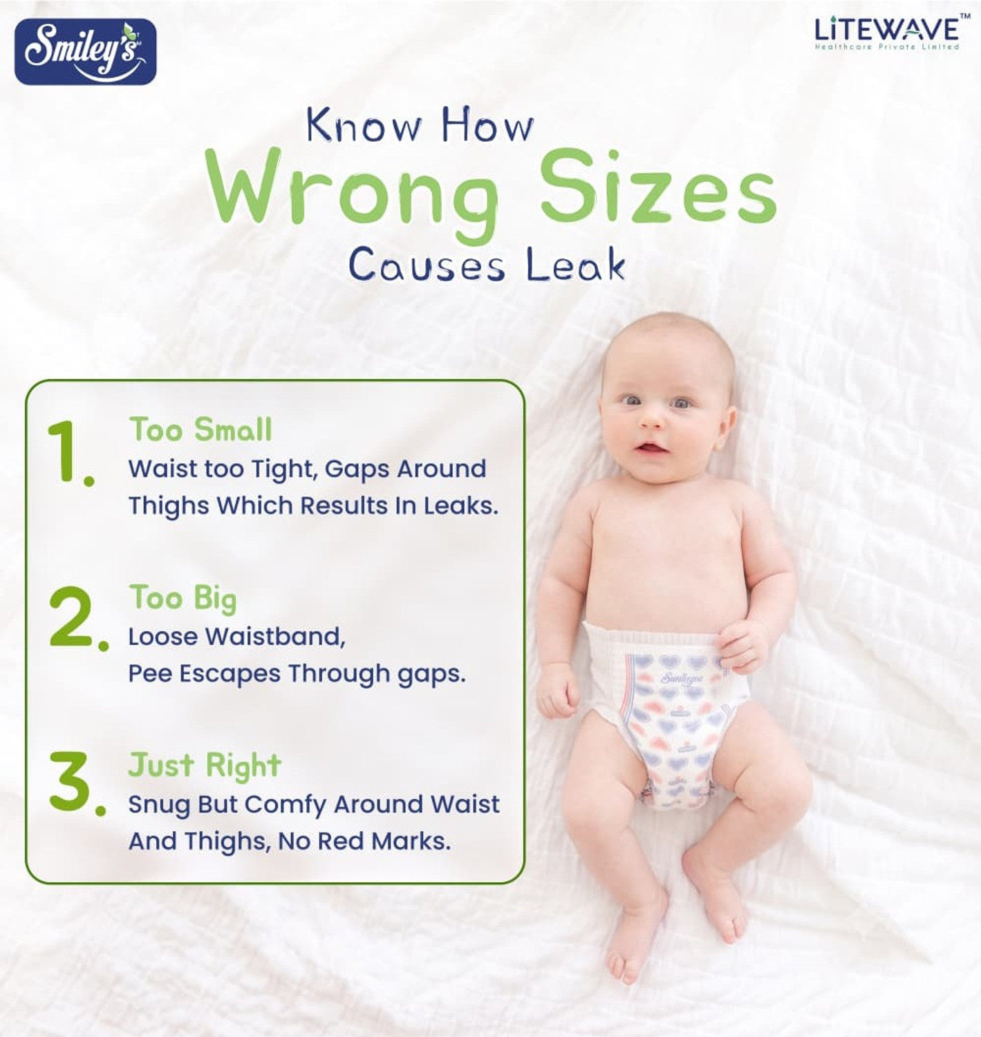 Image of LITEWAVE Smiley's Bubble Extra Large Baby Diaper Pants| 12-18 kg | - XL