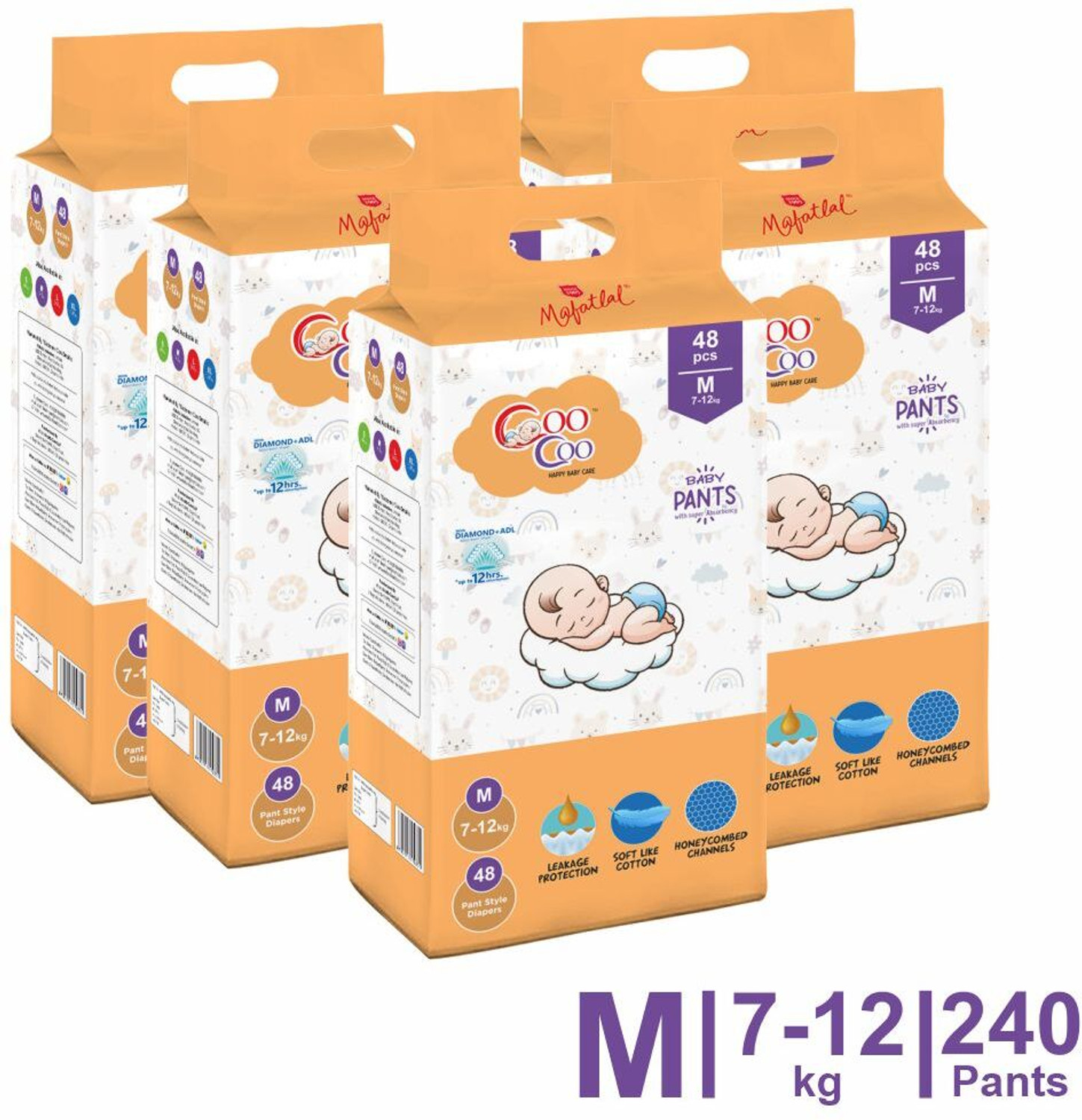 Image of Coo Coo Baby Pants Style Diaper Size Medium Pant Diapers - M