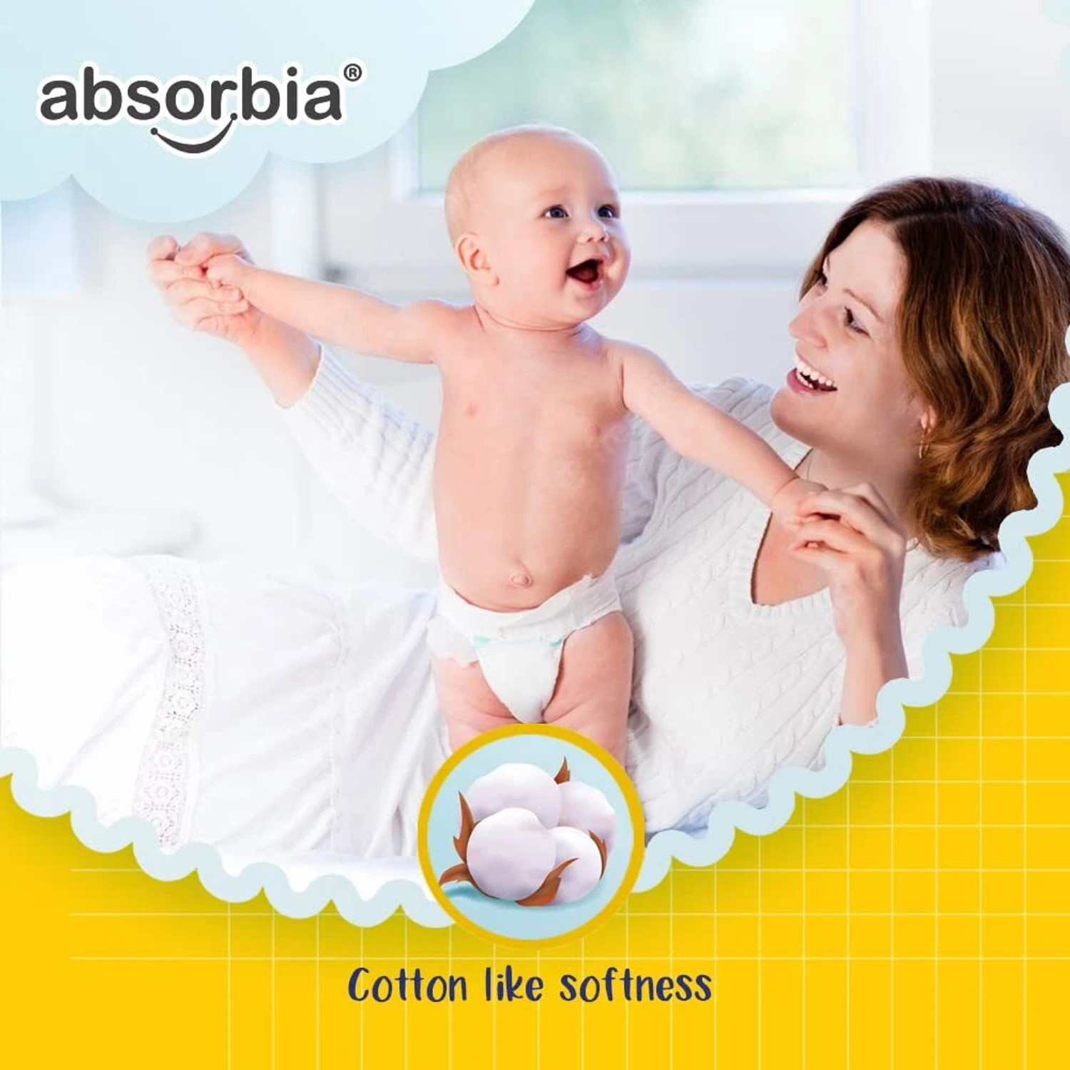 Image of ABSORBIA Jumbo Baby Pants | Large | 9-14 Kgs| Pack of 1 Pant Diapers - L