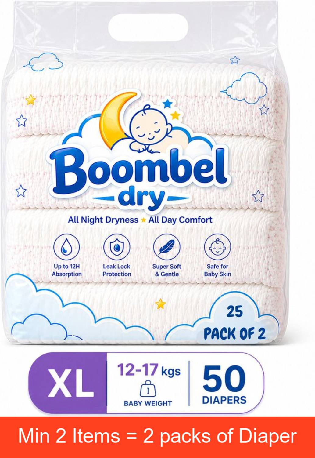 BOOMBEL DRY Baby Diaper Pants XL Size - Image 1