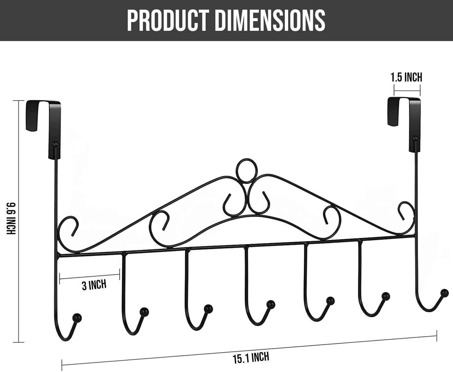Image of KRYZVO Basics Wall Mounted Hook /Hanger /Coat Rack, Light Walnut Hanging Rack Hook 7
