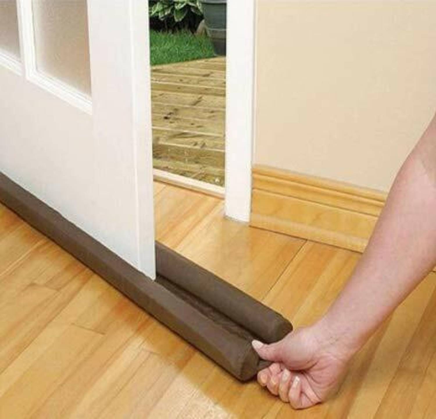 AMEEDARSHAN Door Gurad(39 Inch) Fabric Foam Under Door Twin Draft Guard Cover (39 Inch) Floor Mounted Door Stopper