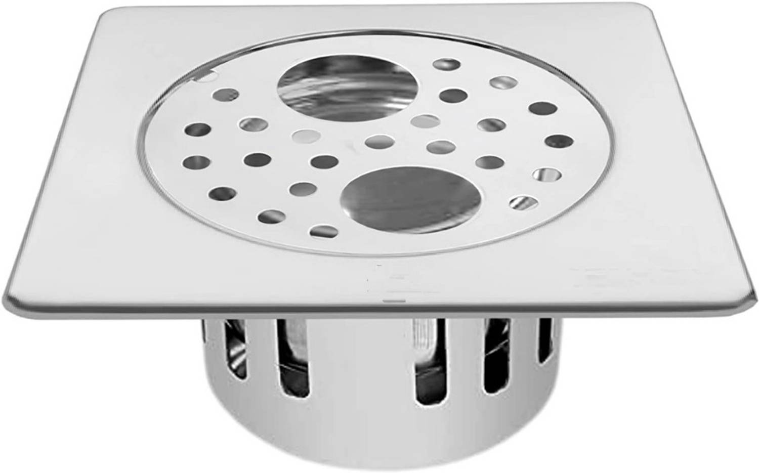 BATHONIX Basin, Bathroom Sink, Kitchen Sink Stainless Steel Push Down Strainer
