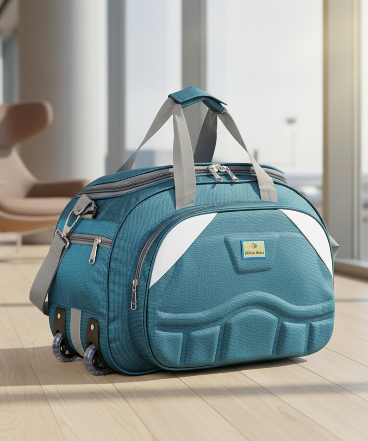 Image of Jholawala (Expandable) Trolley Duffle Luggage Bags with Wheels for Men & Women with Wheels (Strolley) Duffel With Wheels (Strolley)