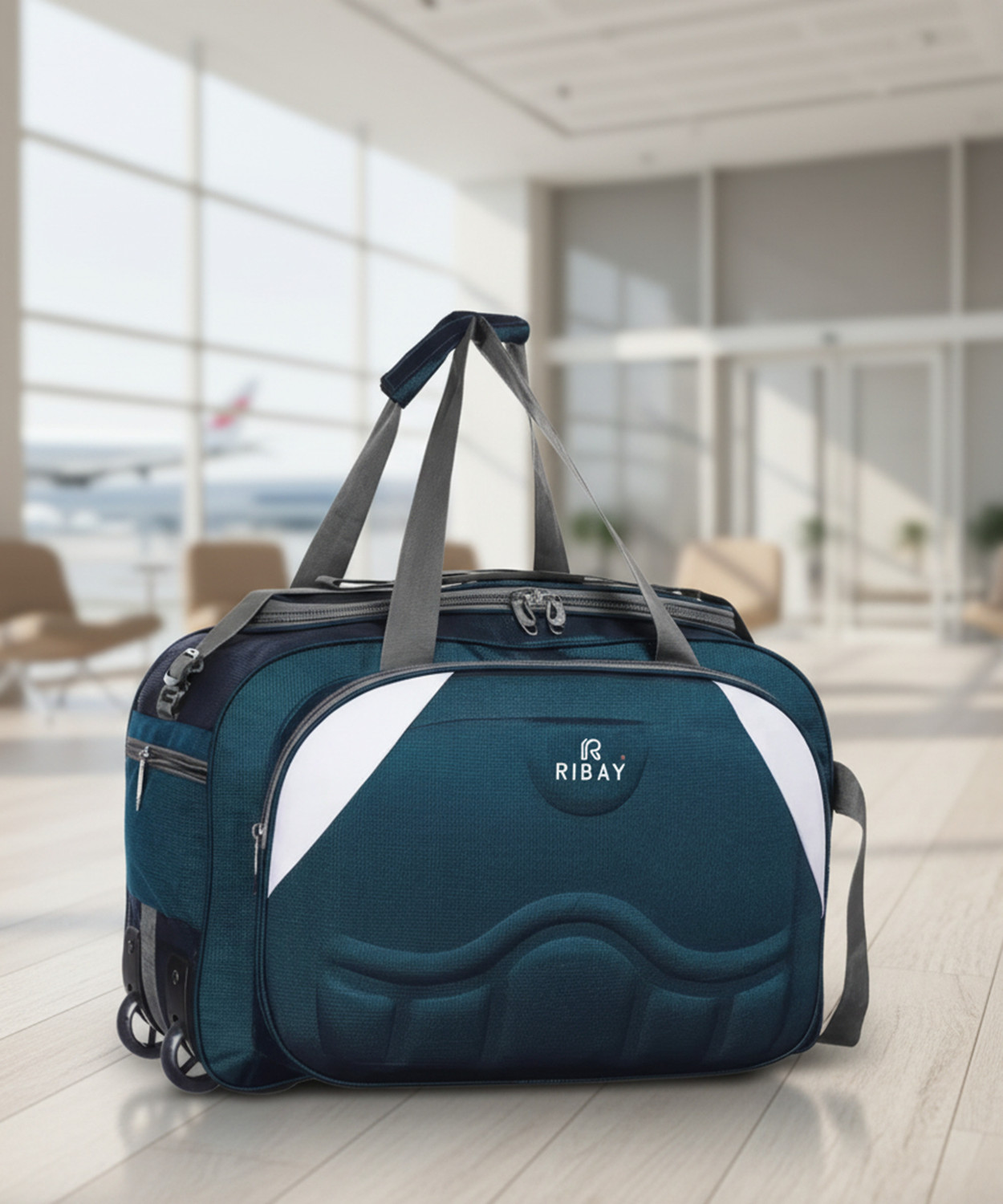 Image of RIBAY (Expandable) Strolley Duffel Bag - Luggage Travel with 2 wheels Duffel With Wheels (Strolley)