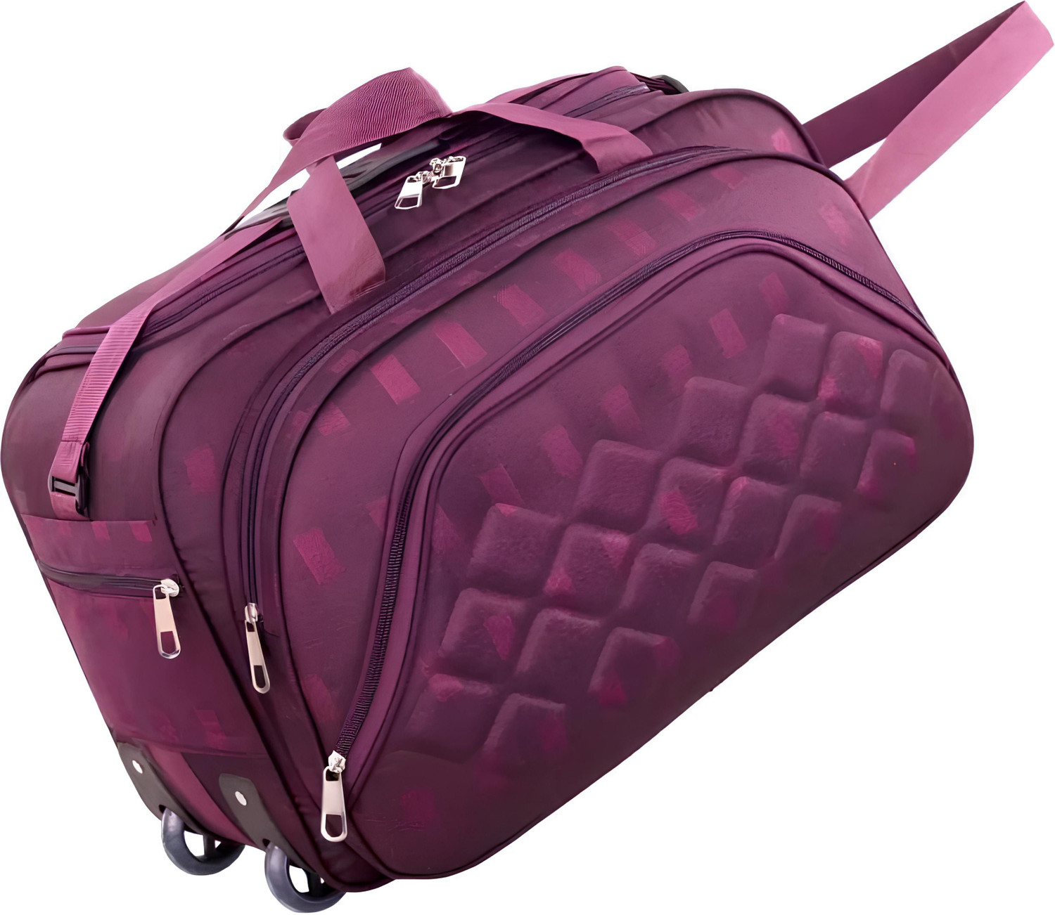 Image of KNSE (Expandable) Travel Duffle Bags Trolley Wheels Luggage Bag Duffel With Wheels (Strolley)