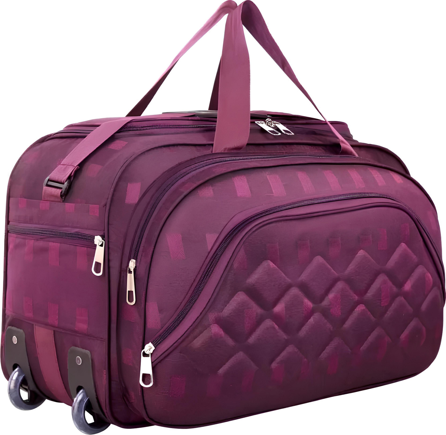 Image of KNSE (Expandable) Travel Duffle Bags Trolley Wheels Luggage Bag Duffel With Wheels (Strolley)