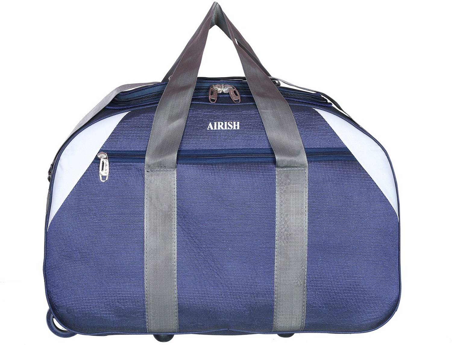 Airish (Expandable) Polyester Lightweight 60 L Luggage Travel Duffel Bag with 2 Wheels( Blue) Duffel With Wheels (Strolley)