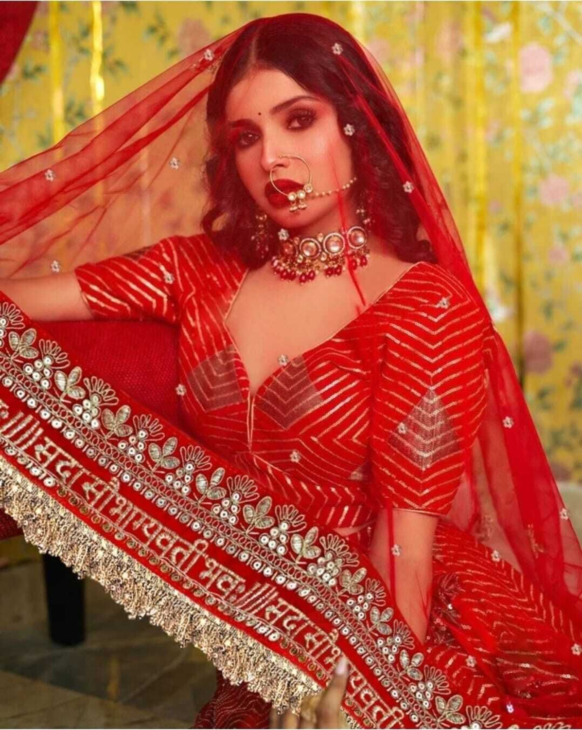 Image of TinyTwist Net Embellished, Solid Women Dupatta