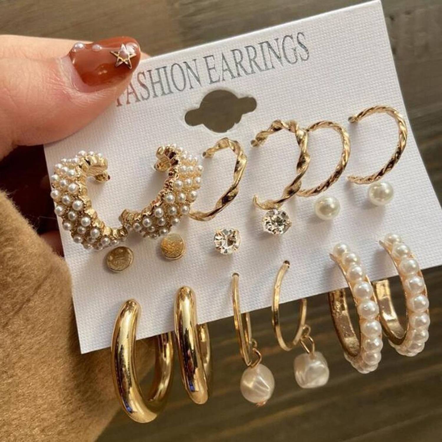 Vembley Jewellery Celebrity Inspired Gold Plated Earrings Combo for Girls and Women Alloy Earring Set