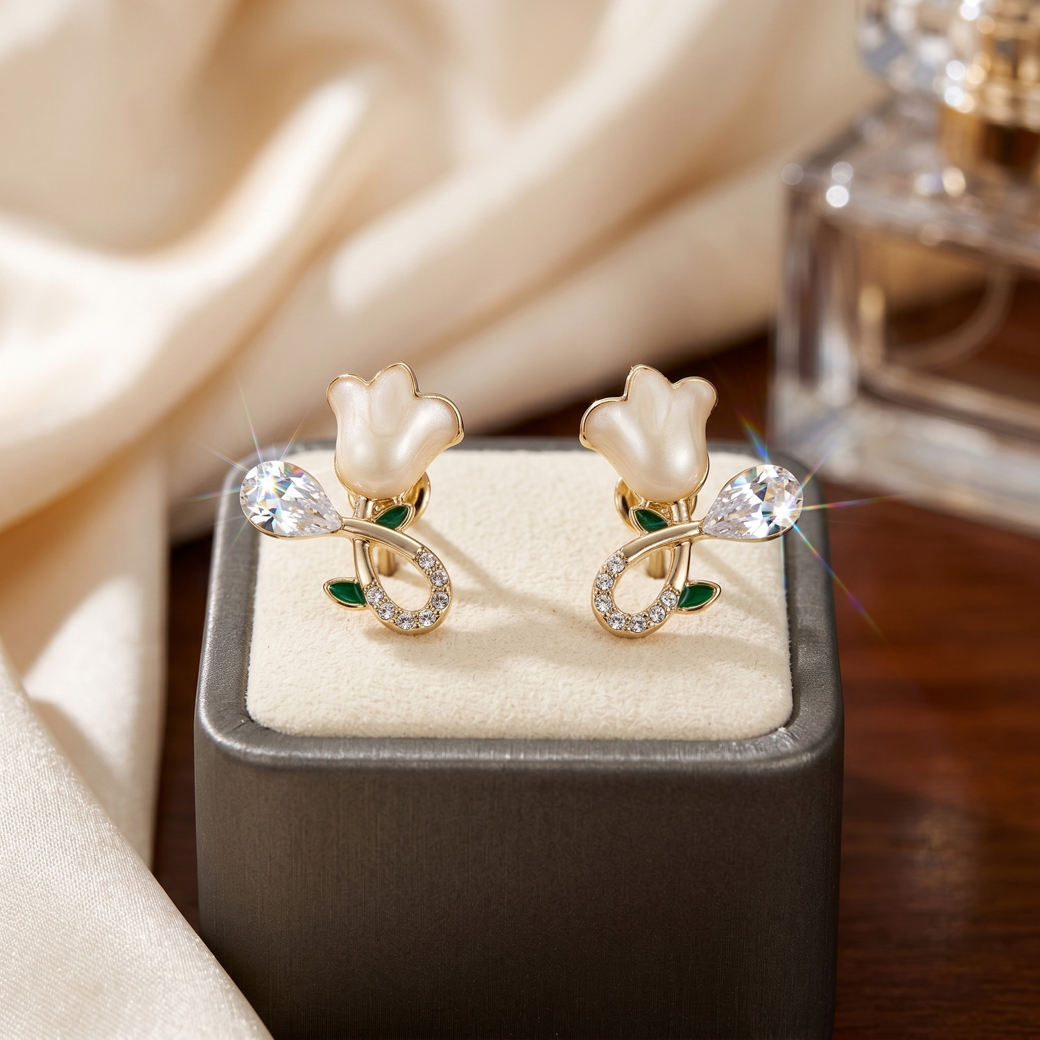 Image of Khattu Store Korean Earrings Combo Set of 8 Best Seller Collection for women and girls Pearl Alloy Stud Earring