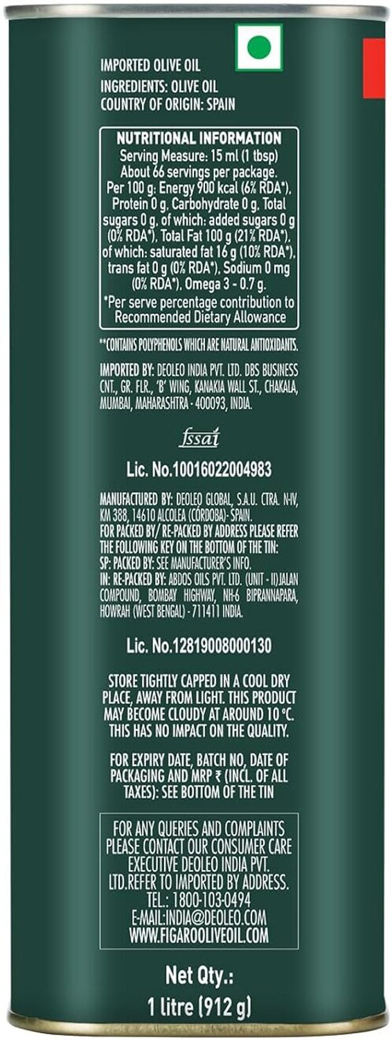 Image of FIGARO Olive Oil Tin