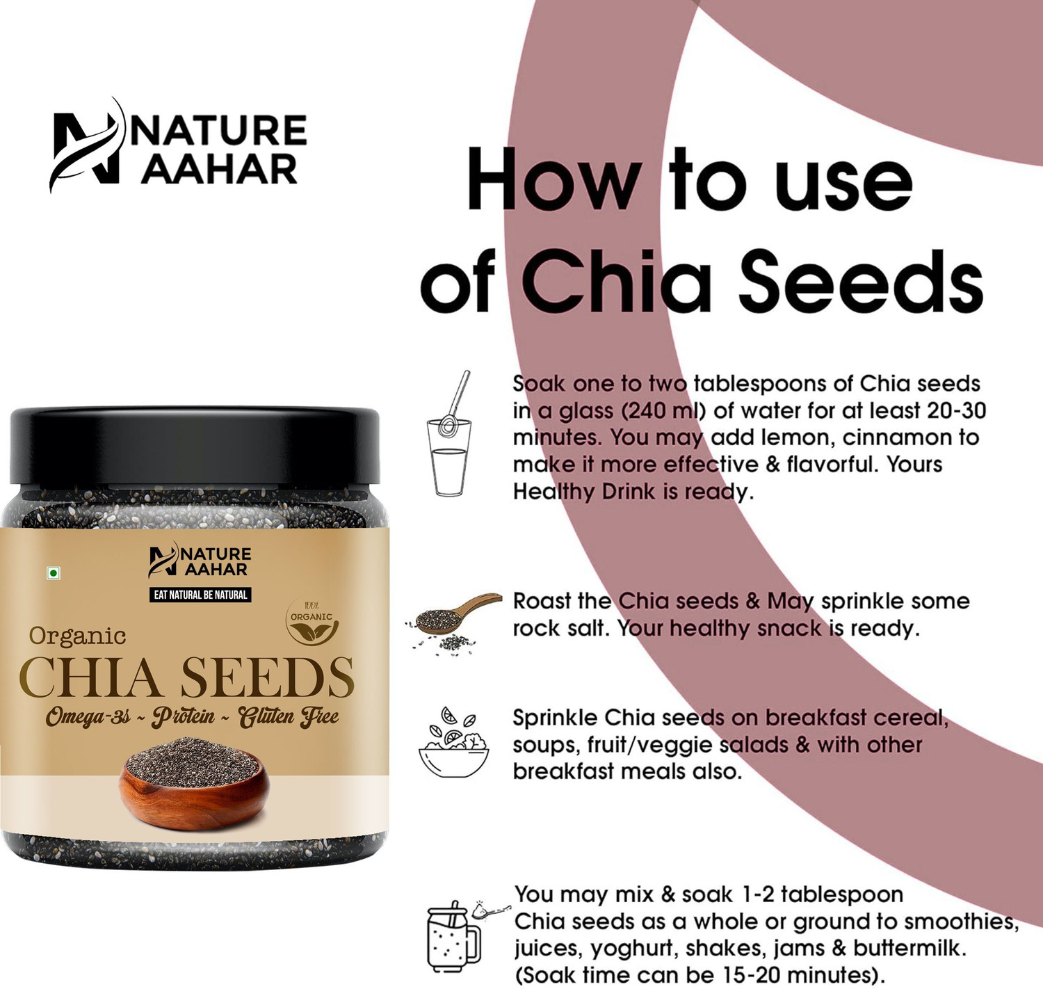 Image of Nature Aahar ED 64 Chia Seeds