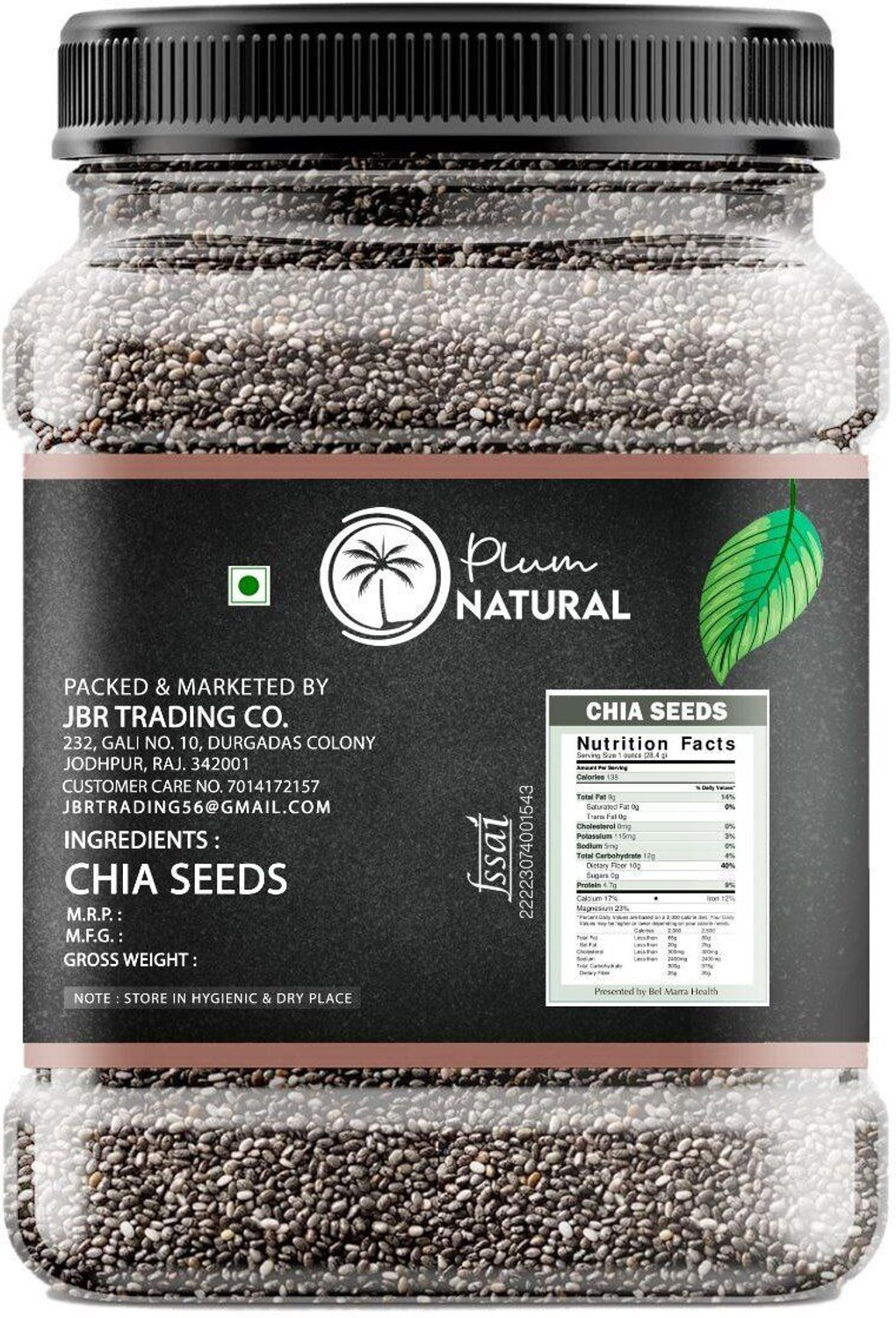 Image of Plum Natural ES 116 Chia Seeds, Black Chia Seeds